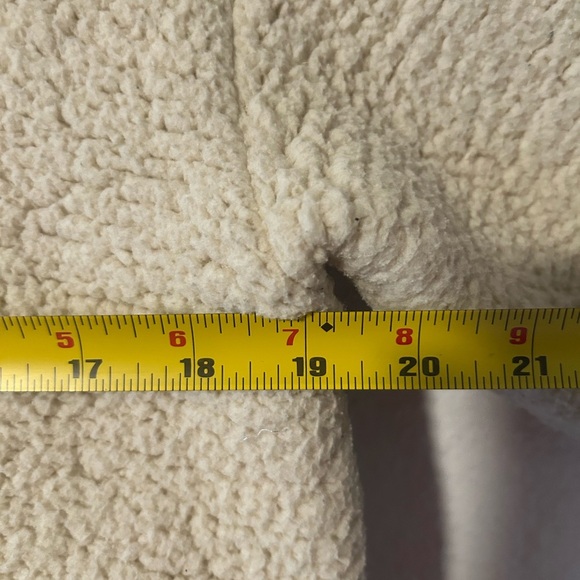 Offline by Aerie Sherpa Full Zip Hoodie Jacket Women's Size M Ivory Loungewear - Picture 9 of 11